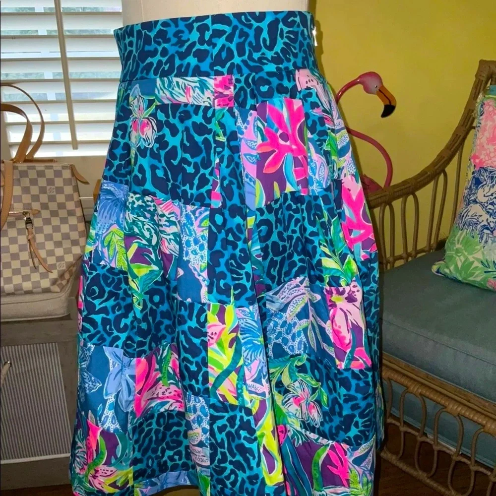 Lilly Pulitzer NWT Bryant Skirt Pop Up Lilly's Party Patch 🦄